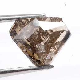 1.14 Ct luxury coffin cut natural brown diamond, earth mined loose stone with warm natural tone