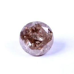0.79 Ct round brilliant cut brown salt and pepper diamond rustic loose natural stone for unique jewelry