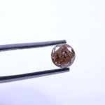 0.79 Ct round brilliant cut brown salt and pepper diamond rustic loose natural stone for unique jewelry