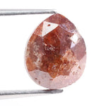 Natural 2.20 carat pear cut red diamond loose antique cut fancy color diamond for custom ring