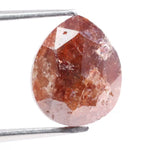 Natural 2.20 carat pear cut red diamond loose antique cut fancy color diamond for custom ring