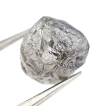 grey color diamond in the rough and crystal diamons