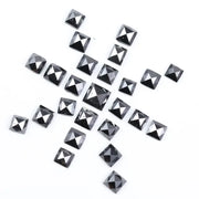 4.51 Ct Natural Princess Cut Diamond Loose Black Diamond Lot Making Jewelry