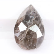 Pear cut natural diamond set in a real natural diamond ring, showcasing precision cutting and natural brilliance.