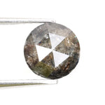 natural round diamond engagement ring and aqua natural diamond grey brown 