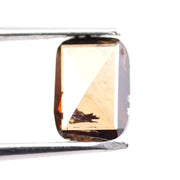 0.82 Ct brown Cushion cut lab grown diamond loose stone with bold geometric facets and rich fancy color sparkle for custom jewelry designs
