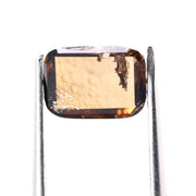 0.82 Ct brown Cushion cut lab grown diamond loose stone with bold geometric facets and rich fancy color sparkle for custom jewelry designs