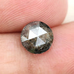 natural round diamond engagement ring and aqua natural diamond grey brown 