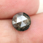 natural round diamond engagement ring and aqua natural diamond grey brown 