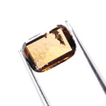 0.82 Ct brown Cushion cut lab grown diamond loose stone with bold geometric facets and rich fancy color sparkle for custom jewelry designs