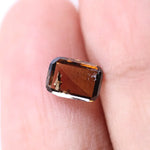 0.82 Ct brown Cushion cut lab grown diamond loose stone with bold geometric facets and rich fancy color sparkle for custom jewelry designs