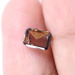 0.82 Ct brown Cushion cut lab grown diamond loose stone with bold geometric facets and rich fancy color sparkle for custom jewelry designs