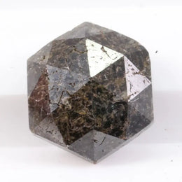 Natural 1.50 carat hexagon cut black diamond loose gemstone antique style for jewelry making