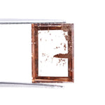 3.76 Ct brown Princess cut lab grown diamond loose stone with sharp geometric facets and rich fancy color