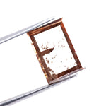 3.76 Ct brown princess cut lab grown diamond loose stone with sharp geometric facets and rich fancy color