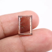 3.76 Ct brown Princess cut lab grown diamond loose stone with sharp geometric facets and rich fancy color