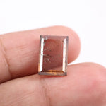 3.76 Ct brown Princess cut lab grown diamond loose stone with sharp geometric facets and rich fancy color