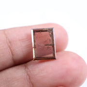 3.76 Ct brown princess cut lab grown diamond loose stone with sharp geometric facets and rich fancy color