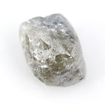 grey color loose natural rough diamond and 5.05 carat man made diamond