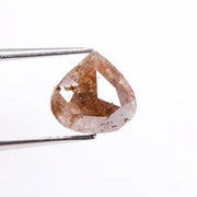 Natural 2.09 carat pear cut light brown diamond loose fancy diamond for custom engagement ring