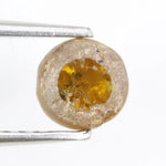 yellow colour rose gold round diamond ring