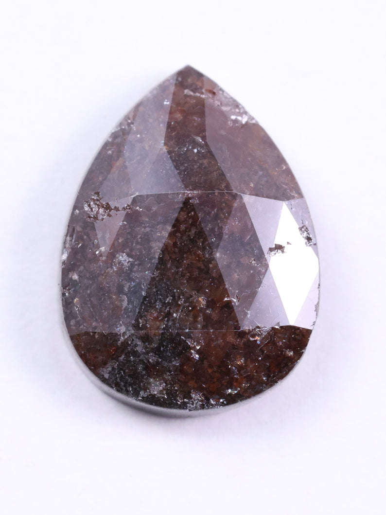 2.87 Ct Real Brown Color Diamond - Pear Cut Natural Diamond ( 9.94 X 6.70 X 1.84 )
