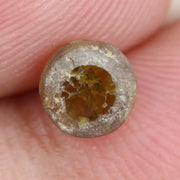 yellow colour rose gold round diamond ring