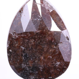 pear-shaped brown diamond on a white background