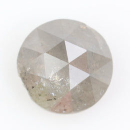 grey colour round and baguette diamond engagement ring