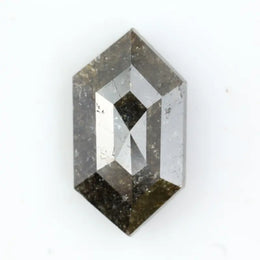 2.10 Ct brown hexagon natural diamond with rich tones and strong geometric shape for bold luxury jewelry