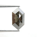 2.10 Ct brown hexagon natural diamond with rich tones and strong geometric shape for bold luxury jewelry