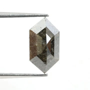 2.10 Ct brown hexagon natural diamond with rich tones and strong geometric shape for bold luxury jewelry