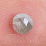 grey colour round and baguette diamond engagement ring
