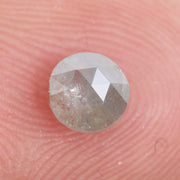 grey colour round and baguette diamond engagement ring
