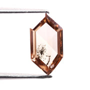0.96 Ct Brown Hexagon Cut lab grown diamond loose stone with classic brilliant shine
