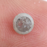 grey colour round and baguette diamond engagement ring