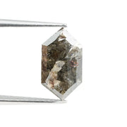 2.10 Ct brown hexagon natural diamond with rich tones and strong geometric shape for bold luxury jewelry