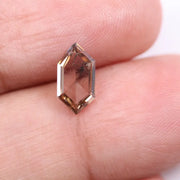 0.96 Ct Brown Hexagon Cut lab grown diamond loose stone with classic brilliant shine
