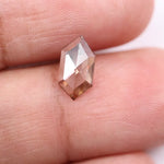 0.96 Ct Brown Hexagon Cut lab grown diamond loose stone with classic brilliant shine