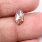0.96 Ct Brown Hexagon Cut lab grown diamond loose stone with classic brilliant shine