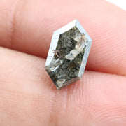 2.10 Ct brown hexagon natural diamond with rich tones and strong geometric shape for bold luxury jewelry