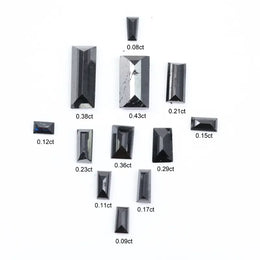 natural black diamond baguette cut loose raw diamond offering diamods  for black diamond engagement ring in 