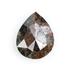 1.44 Ct pear cut brown black grey natural diamond with soft tones and elegant sparkle for luxury jewelry