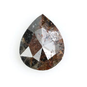1.44 Ct pear cut brown black grey natural diamond with soft tones and elegant sparkle for luxury jewelry
