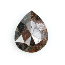 1.44 Ct pear cut brown black grey natural diamond with soft tones and elegant sparkle for luxury jewelry