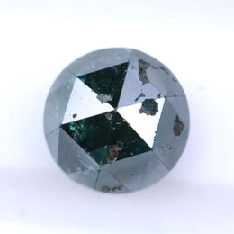 1.13 Ct Deep Blue Round Natural Diamond – Rare Rose Cut Diamond for Custom Jewelry