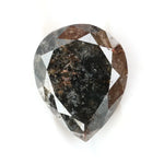 1.44 Ct pear cut brown black grey natural diamond with soft tones and elegant sparkle for luxury jewelry