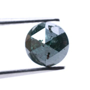 1.13 Ct Deep Blue Round Natural Diamond – Rare Rose Cut Diamond for Custom Jewelry