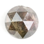 natural round cut diamond ring and natural light black brown diamond