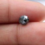 1.13 Ct Deep Blue Round Natural Diamond – Rare Rose Cut Diamond for Custom Jewelry
